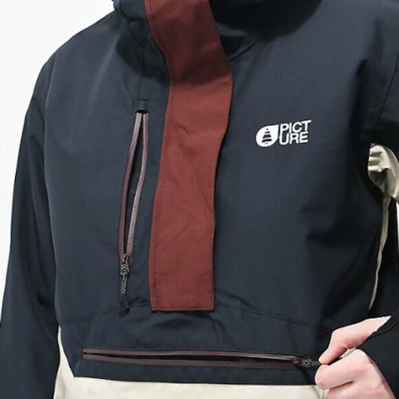 Picture Organic Seasons Dark Blue & Red 10K Parka Snowboard Jacket - Picture 6 of 9